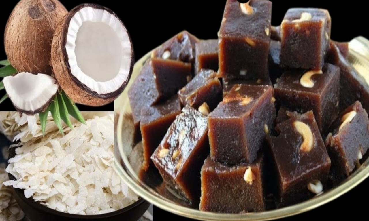 Coconut aval halwa recipe