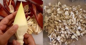 Banana Flower Cleaning