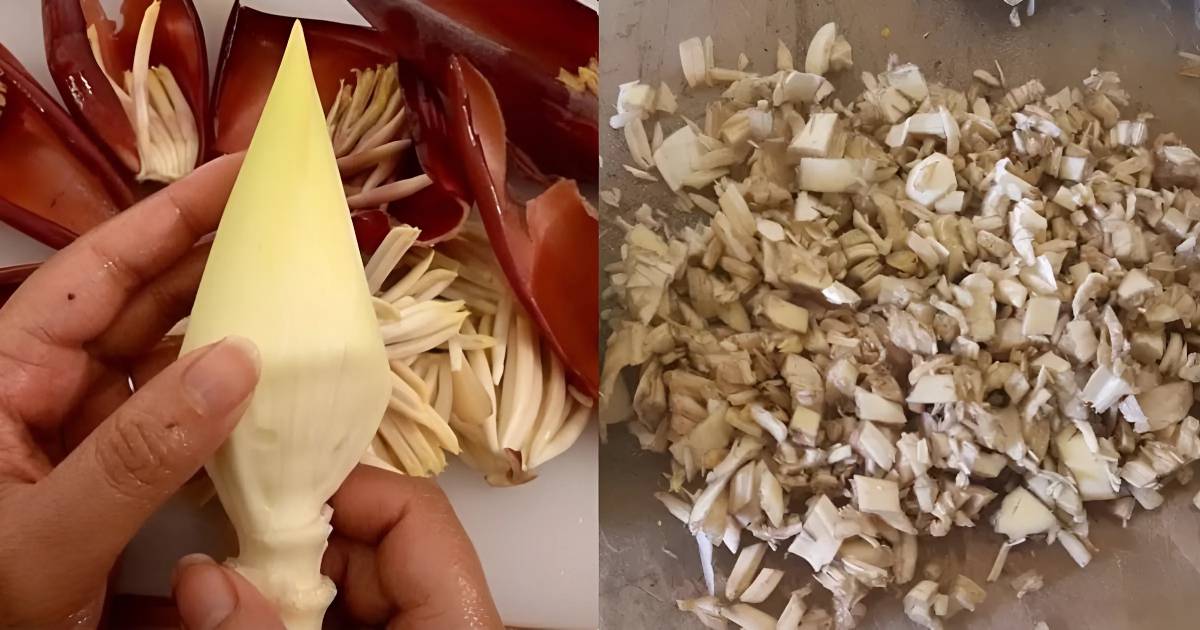 Banana Flower Cleaning